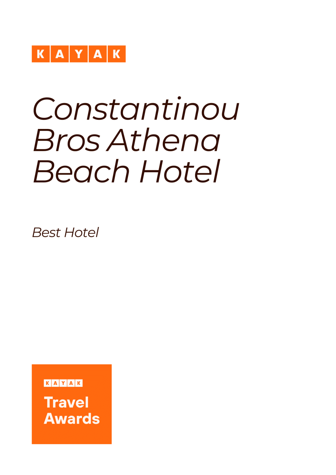 ОТЕЛЬ CONSTANTINOU BROS ATHENA BEACH ВЫИГРАЛ ПРЕМИЮ KAYAK TRAVEL AWARD ...